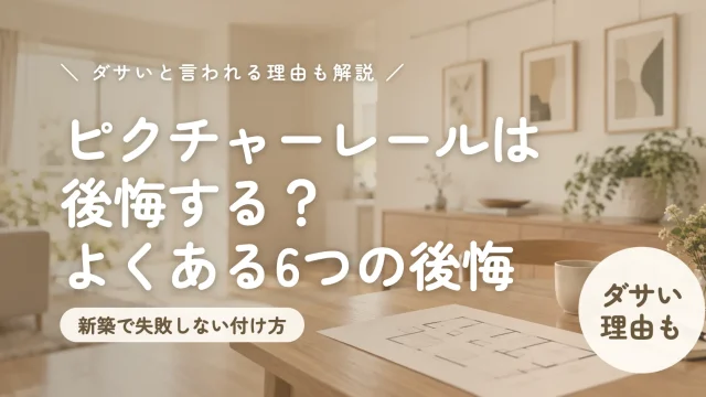 ピクチャーレールは後悔する？ダサいと言われる理由と新築で失敗しない付け方